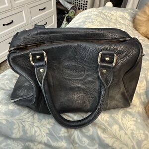 Terzetto Dark Leather Satchel